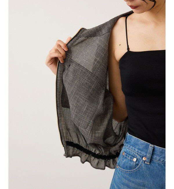 ROPE「カラミ織りドルマンスリーブショートブルゾン/セットアップ対応・イージーケア」|ブルゾン・スタジャン|