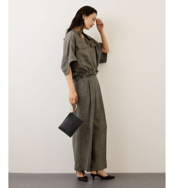 ROPE「カラミ織りドルマンスリーブショートブルゾン/セットアップ対応・イージーケア」|ブルゾン・スタジャン|