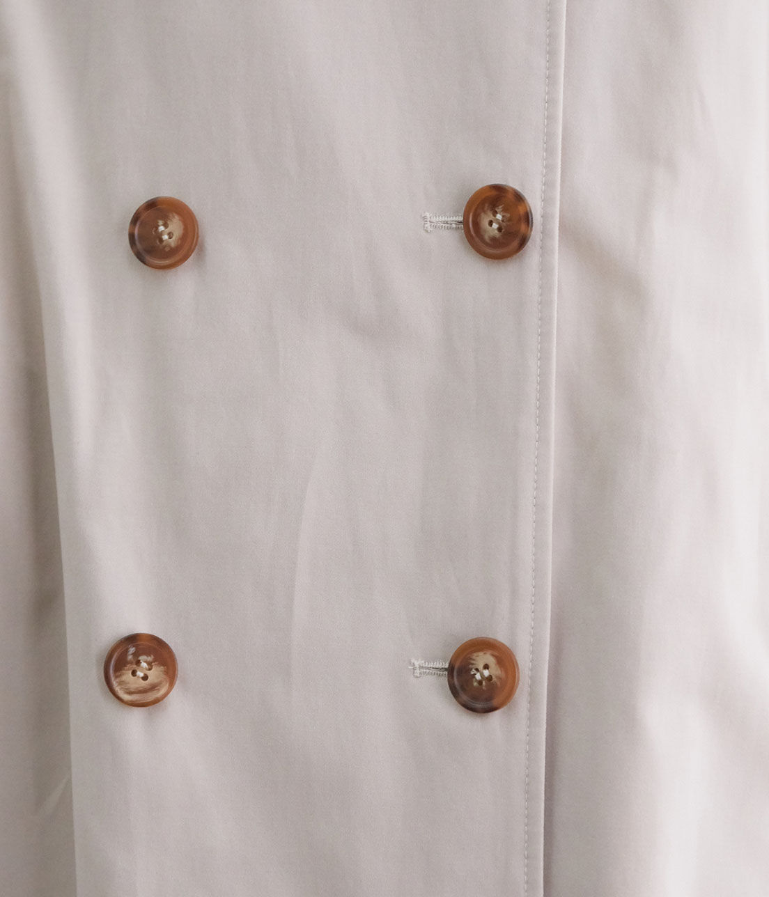 VIS「【撥水】【花粉ガード】ノーカラー袖ボリュームコート」|トレンチコート|