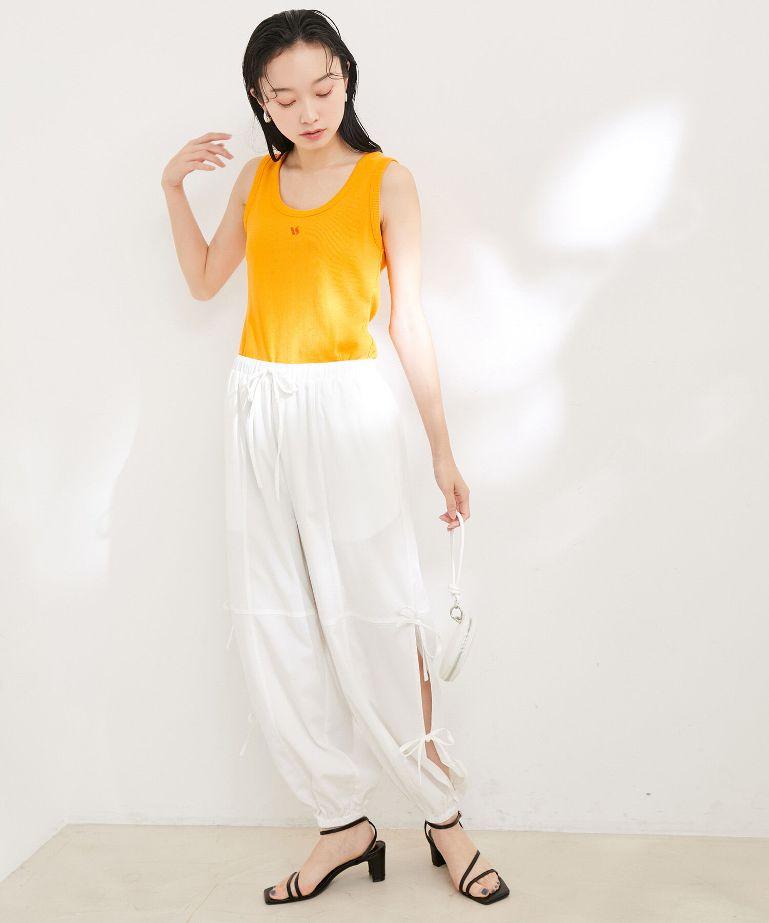 VIS「【洗える】フロントロゴ刺繍タンクトップ」|タンクトップ|