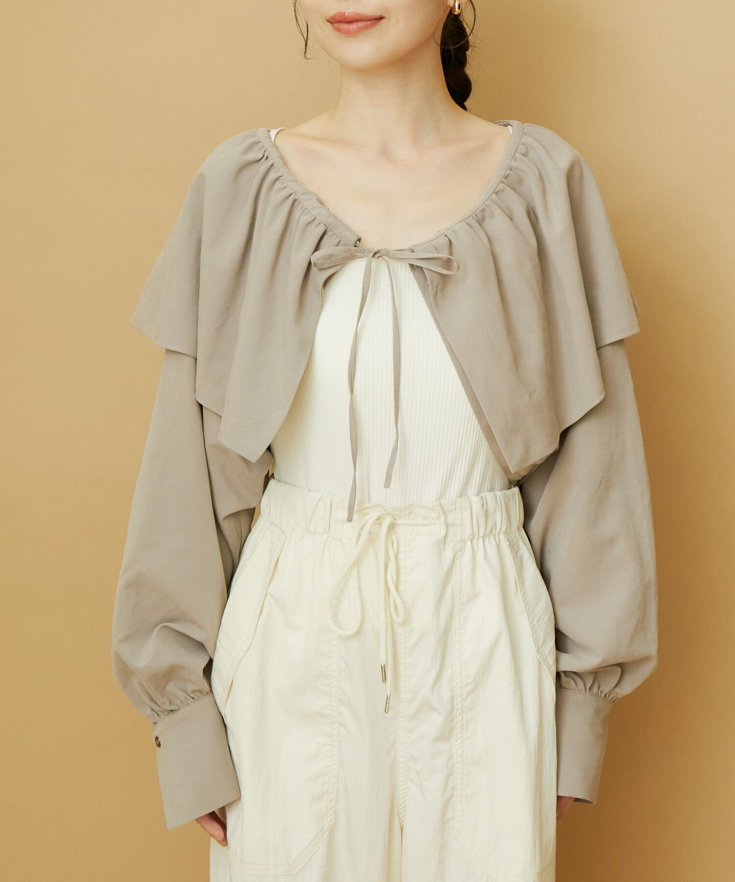 VIS「【上下2WAY】ピーチ起毛ブルゾン」|ブルゾン・スタジャン|