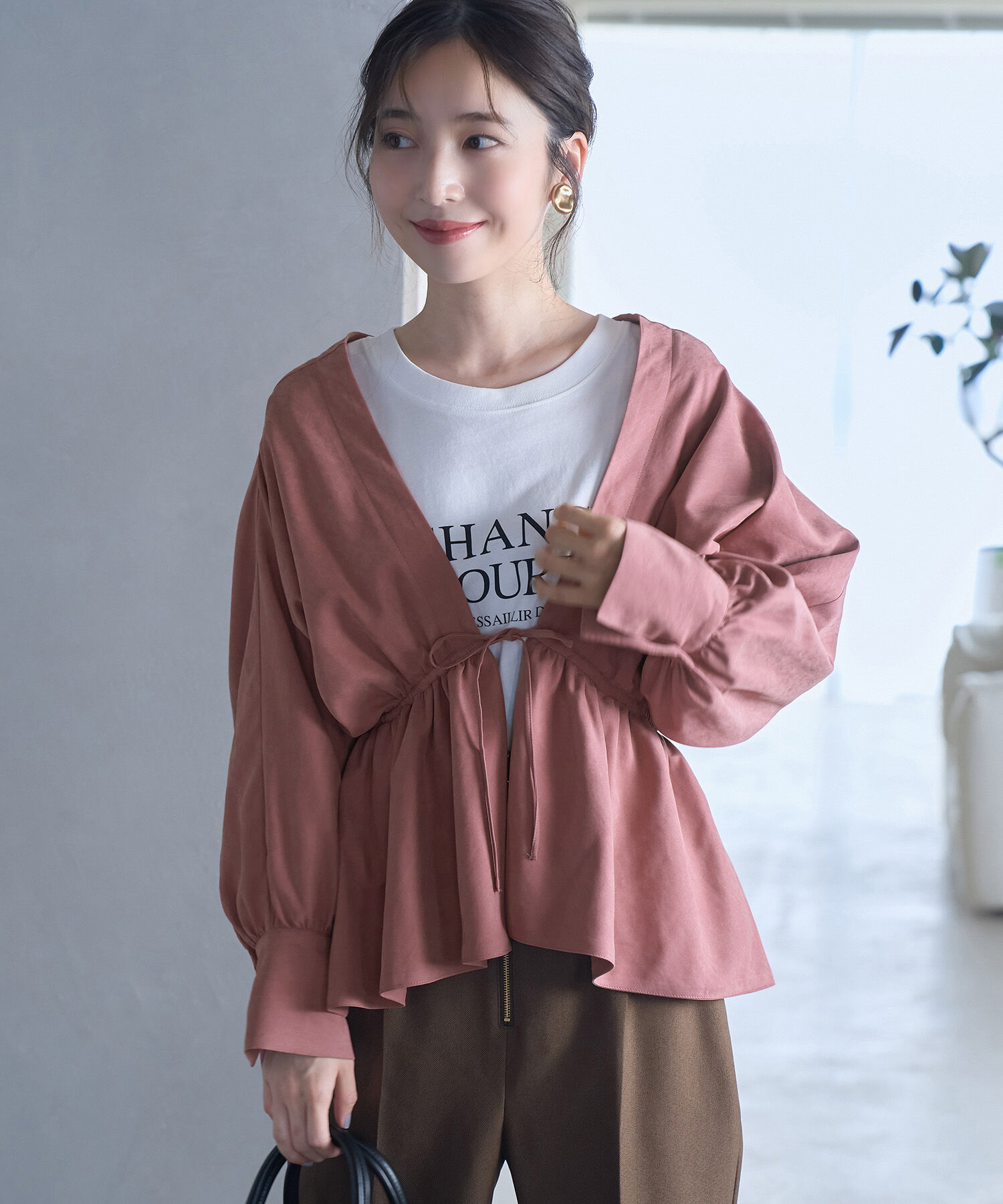 VIS「【上下2WAY】ピーチ起毛ブルゾン」|ブルゾン・スタジャン|