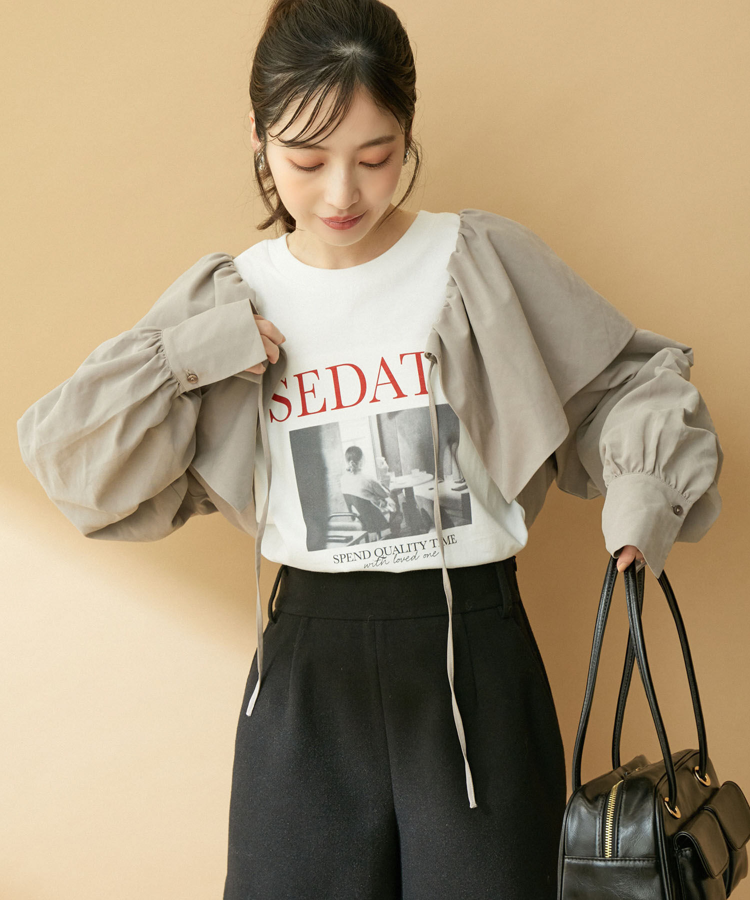 VIS「【上下2WAY】ピーチ起毛ブルゾン」|ブルゾン・スタジャン|