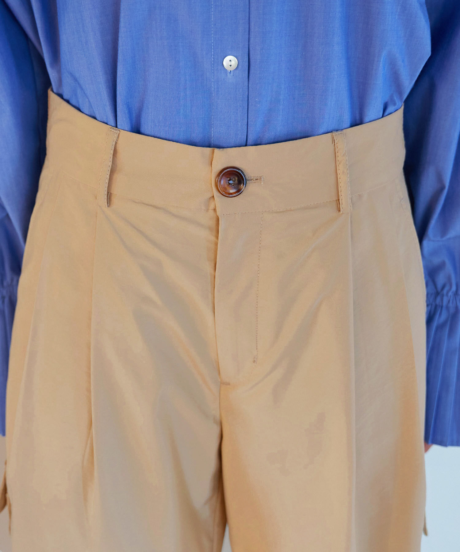 VIS「【セットアップ対応】タックギャザーワイドカーゴパンツ」|カーゴ|