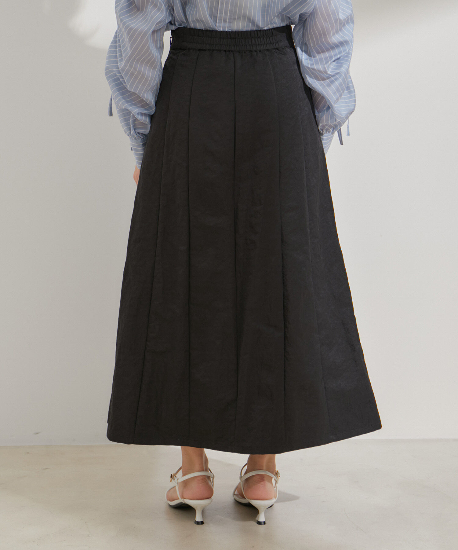 VIS「【セットアップ対応】ナイロンワッシャーAラインスカート【洗える】」|スカート|