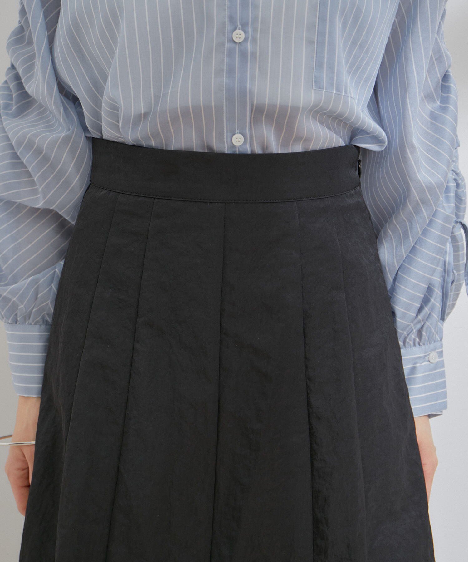 VIS「【セットアップ対応】ナイロンワッシャーAラインスカート【洗える】」|スカート|