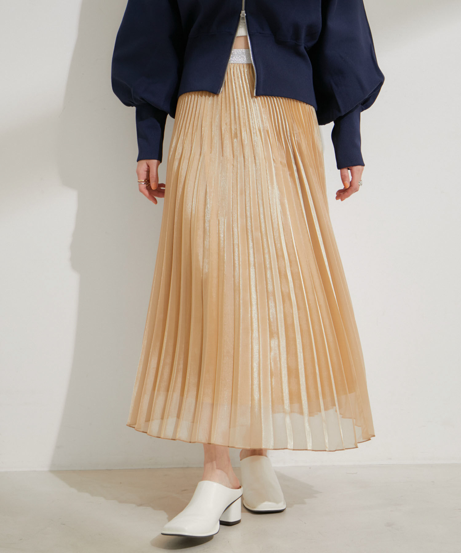 VIS「スパークルプリーツスカート」|スカート|