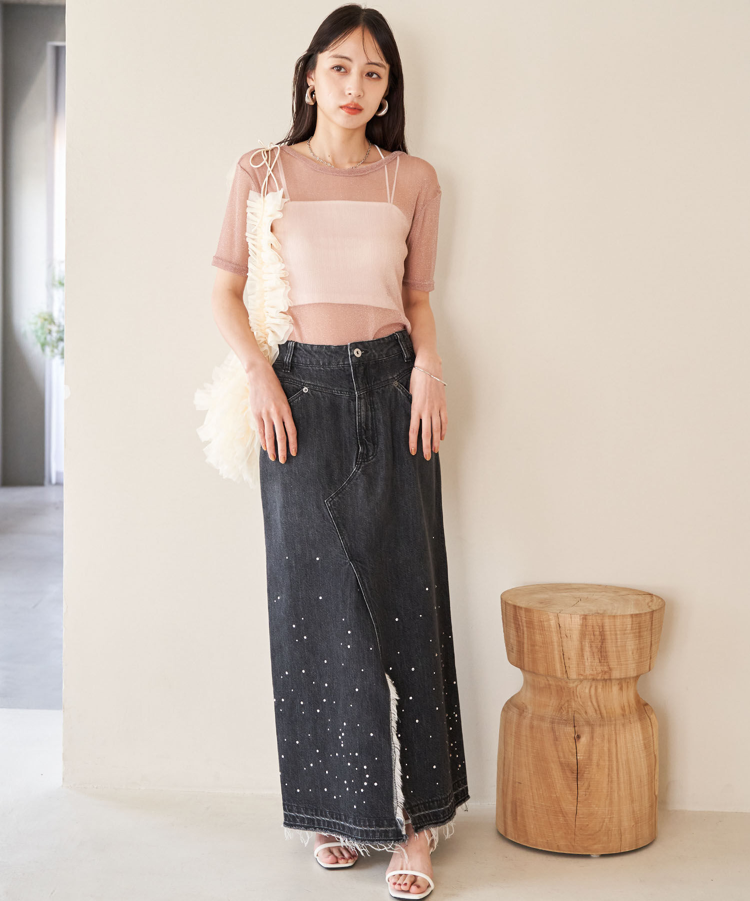 VIS「【ご好評につき追加生産】チュールフリルショルダーバッグ【3WAY】」|ショルダー・メッセンジャー|