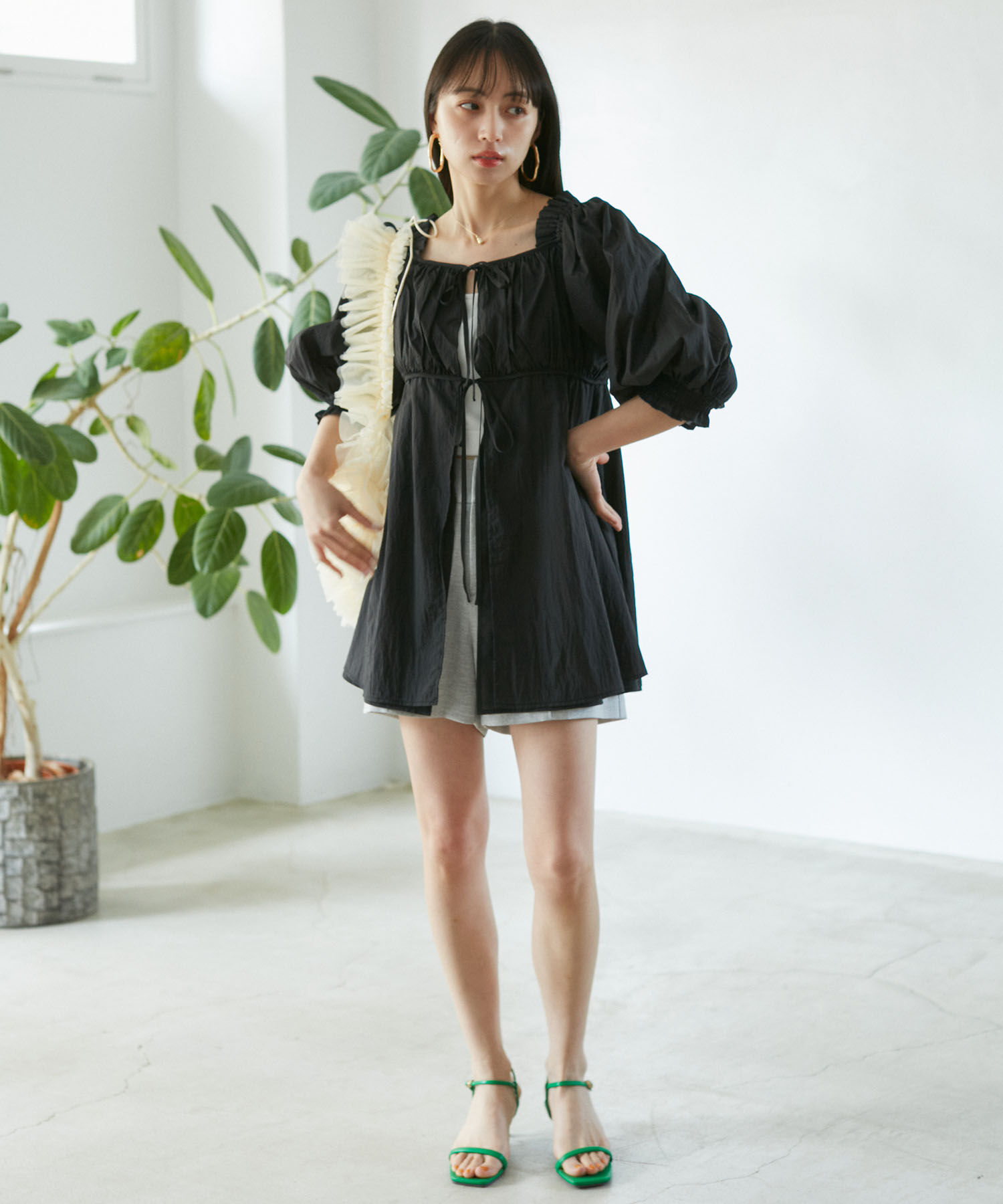 VIS「【ご好評につき追加生産】チュールフリルショルダーバッグ【3WAY】」|ショルダー・メッセンジャー|