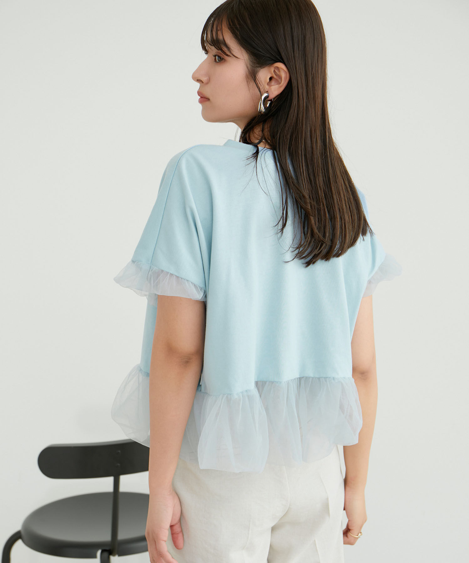 VIS「【2WAY】チュールリバーシブルプルオーバー」|Tシャツ・カットソー|