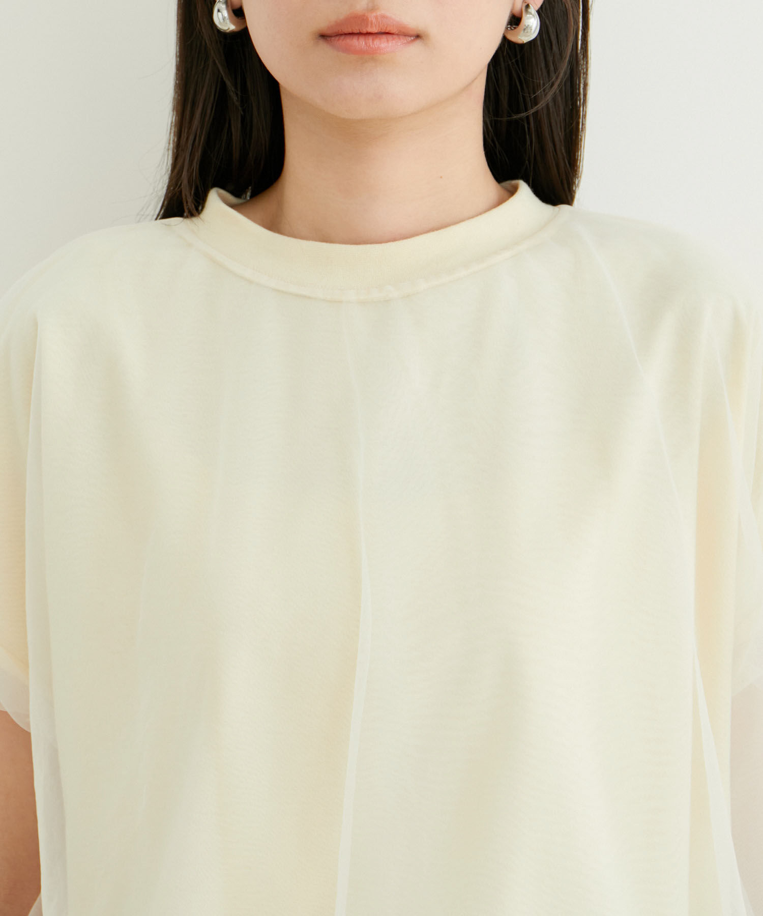 VIS「【2WAY】チュールリバーシブルプルオーバー」|Tシャツ・カットソー|