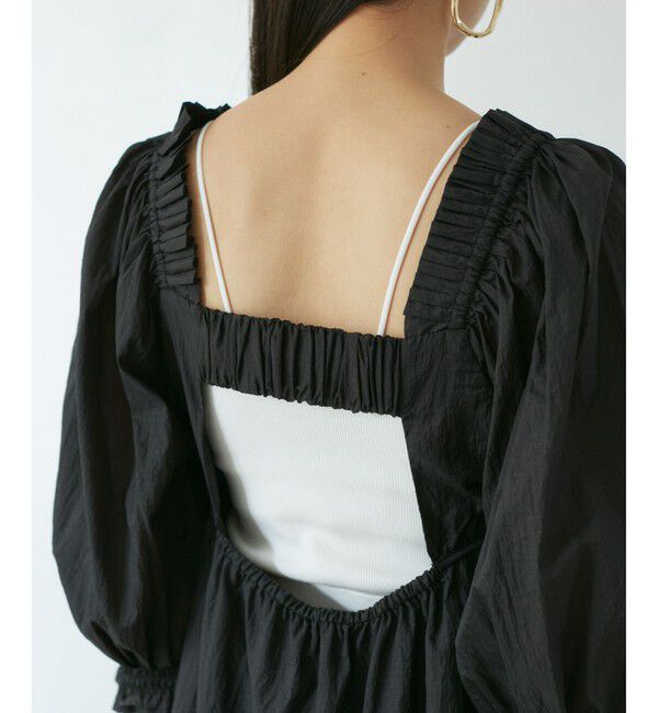 VIS「パフスリーブナイロンチュニックブラウス」|シャツ・ブラウス|