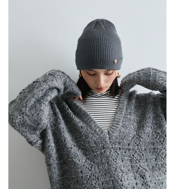 VIS「ミックスカラー深Vネックニット」|ニット・セーター|グレーサブ