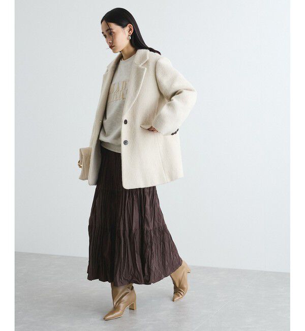 VIS「【洗える】ワッシャー加工スカート」|スカート|