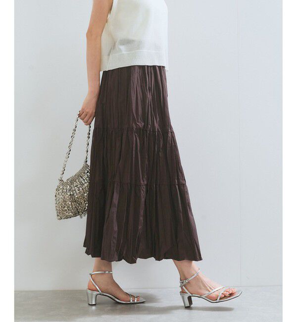 VIS「【洗える】ワッシャー加工スカート」|スカート|