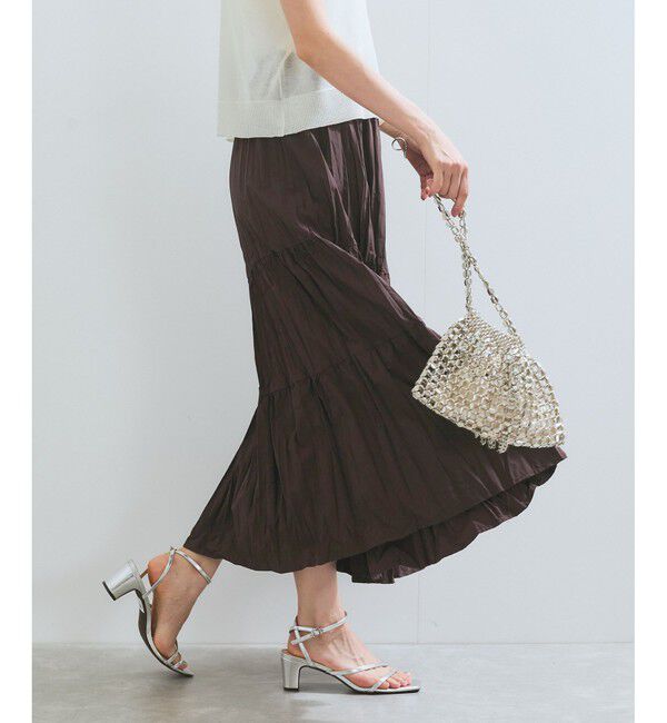 VIS「【洗える】ワッシャー加工スカート」|スカート|