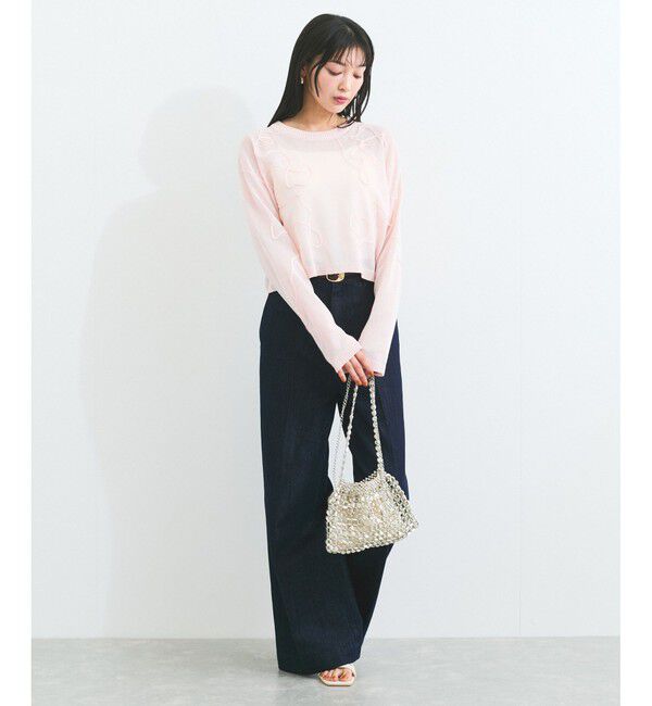 VIS「コード刺繍シアーニット」|ニット・セーター|