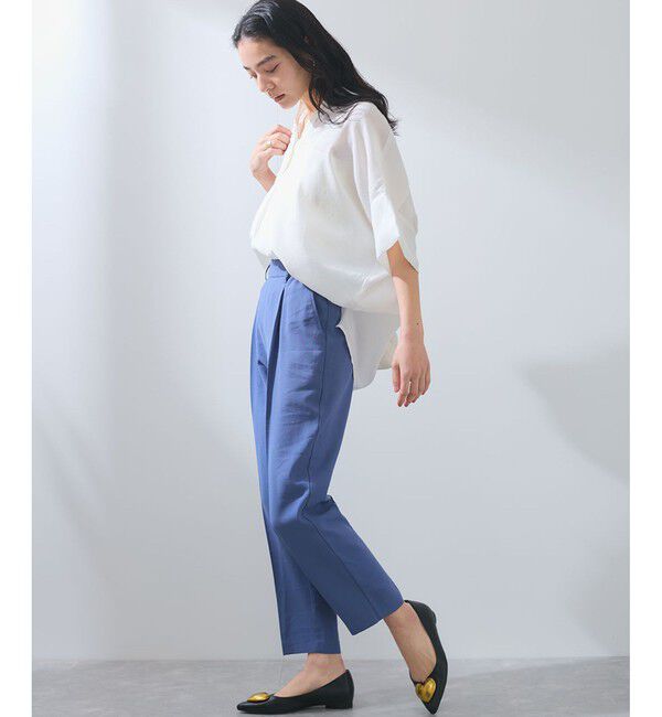 VIS「【接触冷感/洗える】 リラックステーパードパンツ」|チノ|