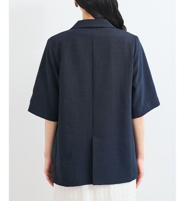 VIS「【美easy】ハーフスリーブジャケット/セットアップ対応・洗える」|テーラードジャケット|