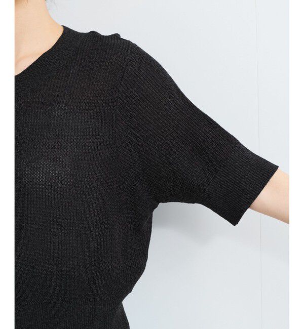 VIS「【WEB限定】多釦ハーフスリーブサマーニットカーディガン」|カーディガン|