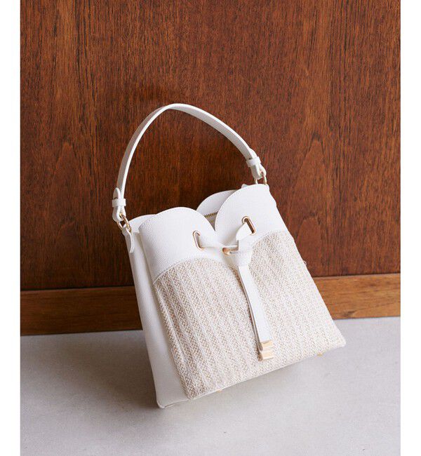 VIS「【2WAY】ハートカットカゴバッグ」|ショルダー・メッセンジャー|ホワイト系(11)