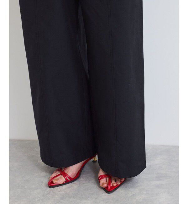 VIS「【接触冷感/洗える】ドロストワイドパンツ」|チノ|