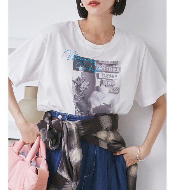 VIS「フォト＆ロゴアソートTシャツ」|Tシャツ・カットソー|ホワイト(10)