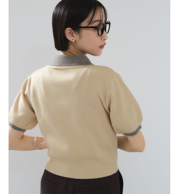 VIS「ダブルカラーポロトップス」|ポロシャツ|