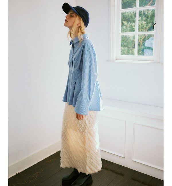 VIS「【POLOBCS】VIS別注ウエストタックフレアシャツ」|シャツ・ブラウス|