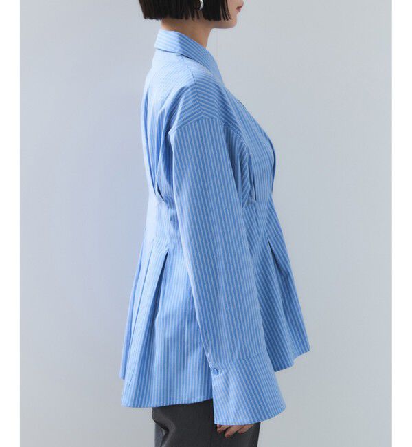 VIS「【POLOBCS】VIS別注ウエストタックフレアシャツ」|シャツ・ブラウス|