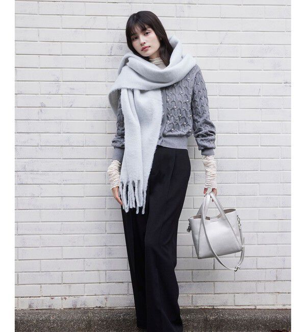 VIS「袖クシュクシュハイネックテレコインナープルオーバー/静電気防止・イージーケア」|Tシャツ・カットソー|