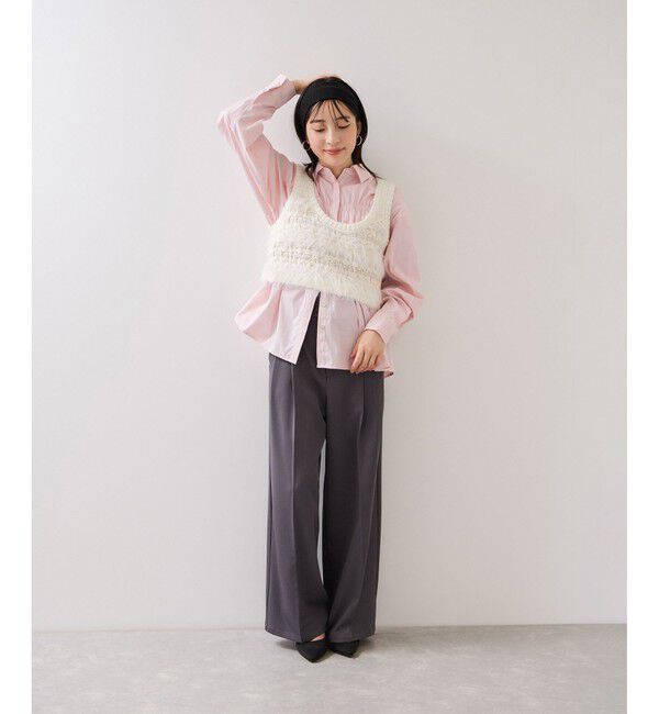 VIS「フェザーツイードニットビスチェ/2WAY」|ベスト・ジレ|