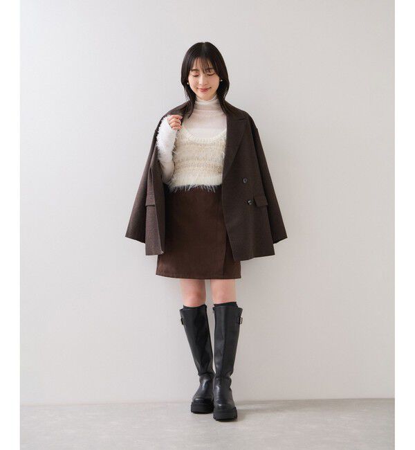 VIS「フェザーツイードニットビスチェ/2WAY」|ベスト・ジレ|