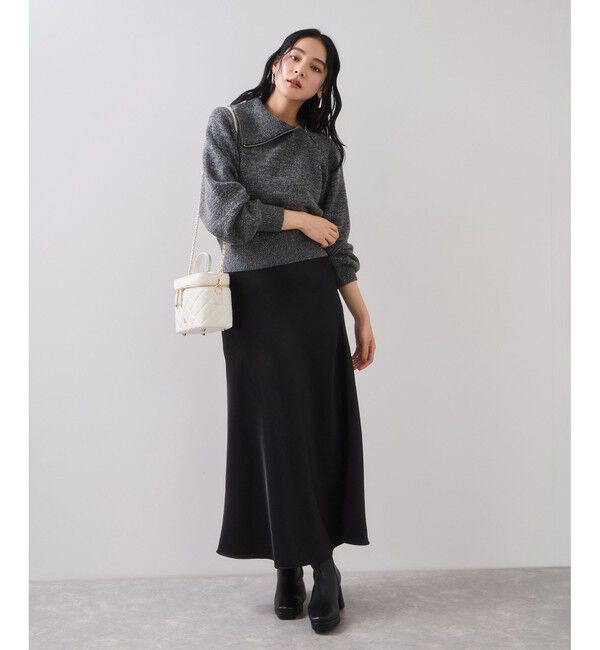 VIS「フロントジップニットプルオーバー/イージーケア」|ニット・セーター|