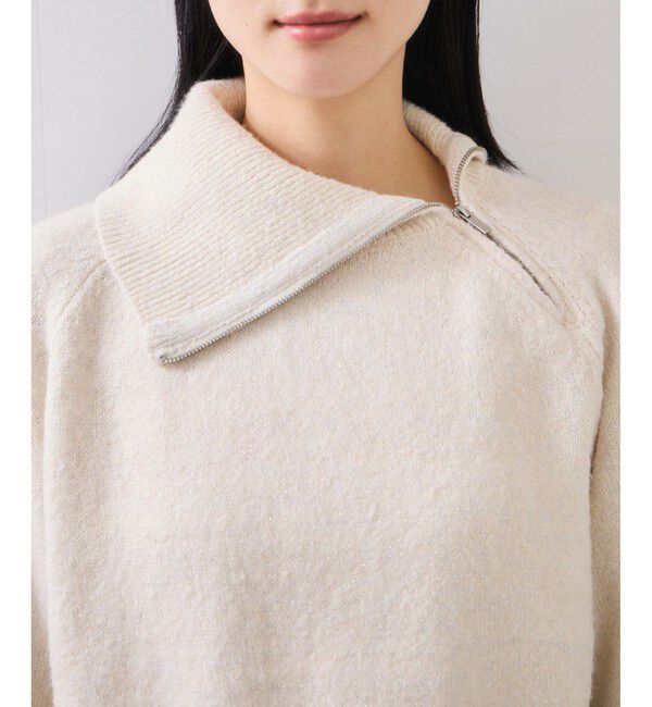 VIS「フロントジップニットプルオーバー/イージーケア」|ニット・セーター|