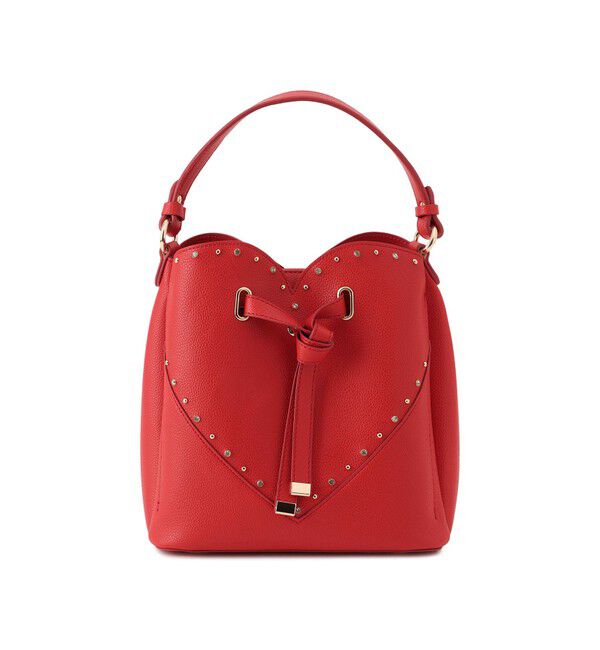 VIS「ラインストーン＆スタッズハートカットバッグ」|ショルダー・メッセンジャー|