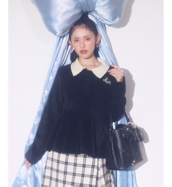 VIS「ラインストーン＆スタッズハートカットバッグ」|ショルダー・メッセンジャー|