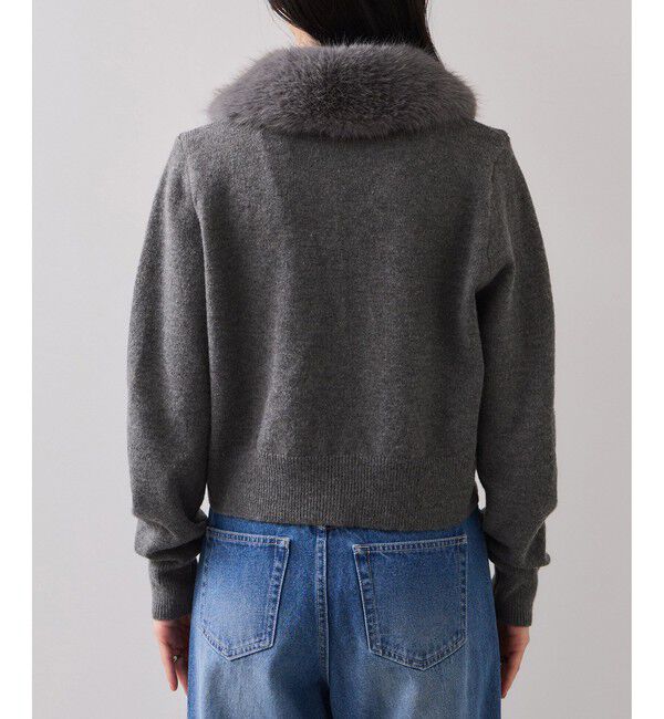 VIS「衿ファー取り外しカーディガン」|カーディガン|