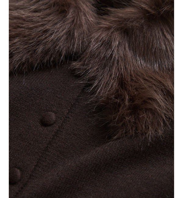 VIS「衿ファー取り外しカーディガン」|カーディガン|