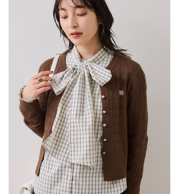 VIS「 ケーブルコンパクトカーディガン」|カーディガン|