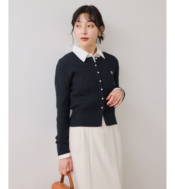 VIS「 ケーブルコンパクトカーディガン」|カーディガン|