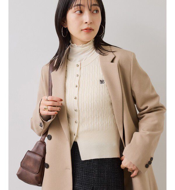 VIS「 ケーブルコンパクトカーディガン」|カーディガン|