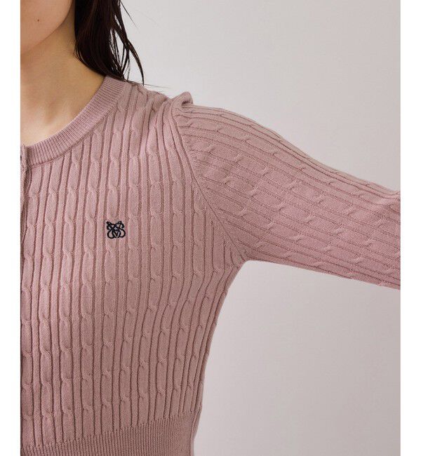 VIS「 ケーブルコンパクトカーディガン」|カーディガン|