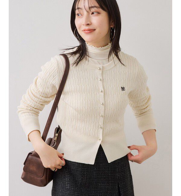 VIS「 ケーブルコンパクトカーディガン」|カーディガン|