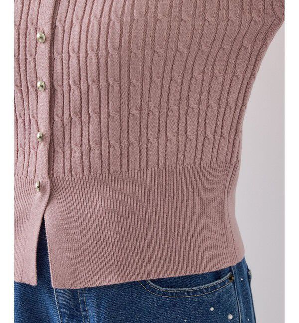 VIS「 ケーブルコンパクトカーディガン」|カーディガン|