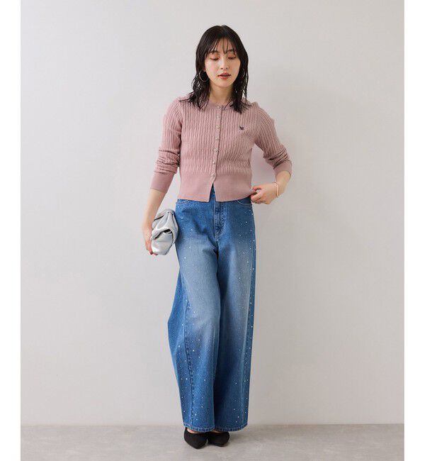 VIS「 ケーブルコンパクトカーディガン」|カーディガン|