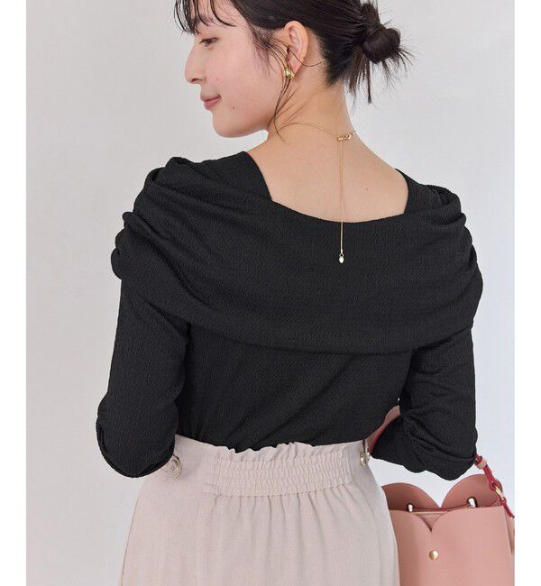 VIS「ジャガードオフショルプルオーバー/イージーケア」|Tシャツ・カットソー|