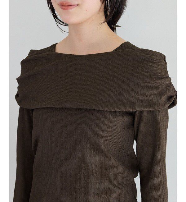 VIS「ジャガードオフショルプルオーバー/イージーケア」|Tシャツ・カットソー|