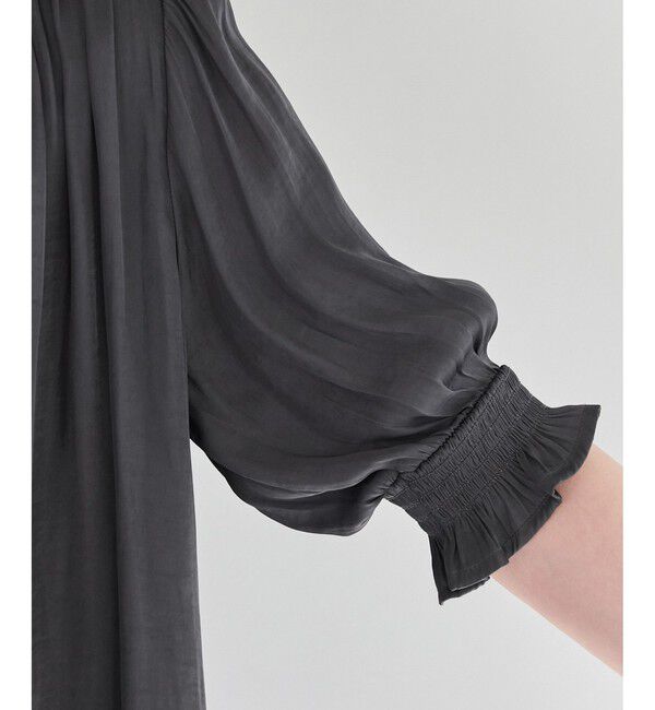 VIS「エアリーサテンハーフスリーブブラウス/イージーケア」|シャツ・ブラウス|