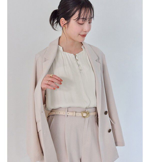 VIS「エアリーサテンハーフスリーブブラウス/イージーケア」|シャツ・ブラウス|キナリ(16)